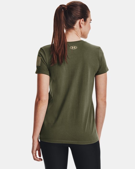Women's UA Freedom Logo T-Shirt, Green, pdpMainDesktop image number 1